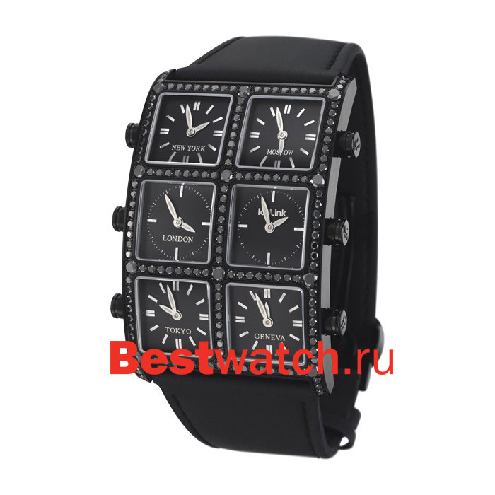 Часы Ice Link 6Timezone AMPVDBLKD